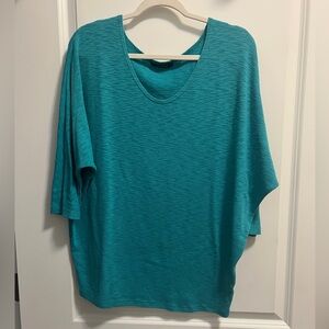 Laila Jayde Bowie 3/4 Selves Dolman Knit Surf Blue Top Size L